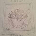 Our concept art for The Crispy Noodle logo. Still a work in progress.